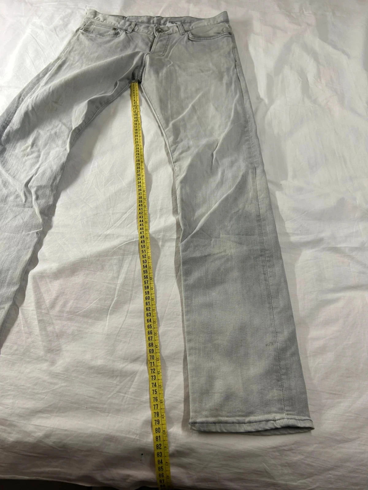 Witte grijze vintage slim fit lage taille H&M jeans – photo 7